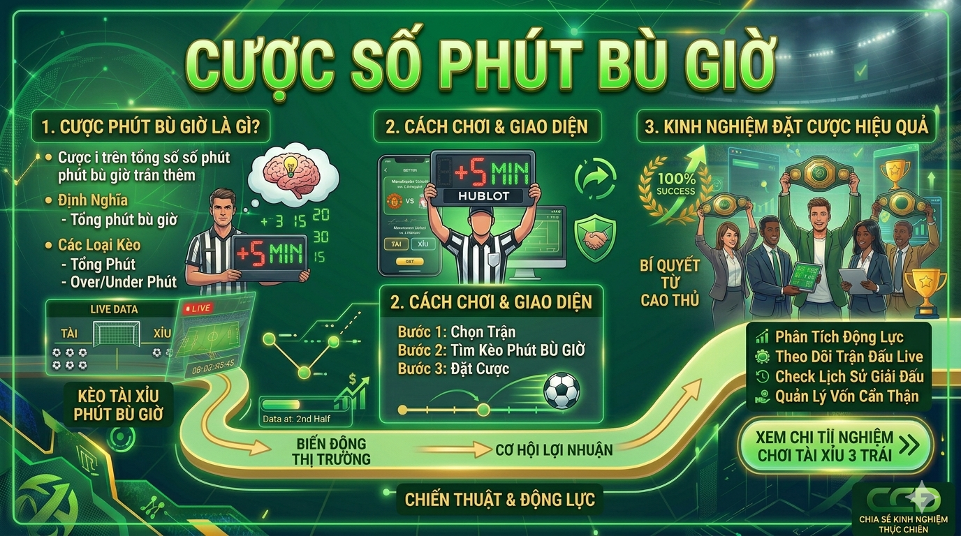 Cược Số Phút Bù Giờ Là Gì? Cách Chơi Và Kinh Nghiệm Đặt Cược Hiệu Quả